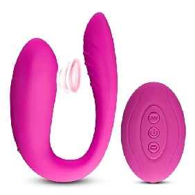 TAQU 10 Vibration Mode Couple Toys with Remote Control(Pink) 