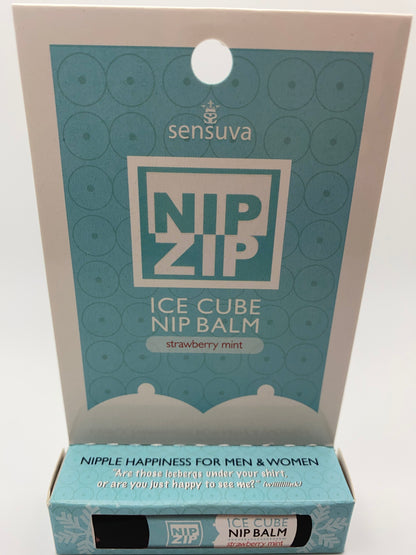 Nip Zip Ice Cube Nipple Balm Strawberry Mint Tube Carded