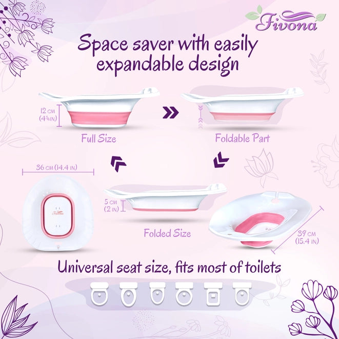 Fivona 2-in-1 Yoni Steam Kit Foldable Seat, Herbs (Sunrise)