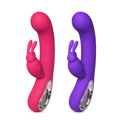 12-Speed Purple Color Silicone Rabbit Vibrator