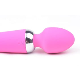 10-Speed Dual Vibrators Rechargeable Wand Massager (USB Recharging)