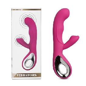 10-Speed Rose Red Rechargeable Silicone Vibrator