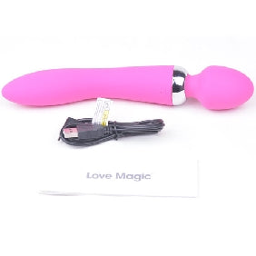 10-Speed Dual Vibrators Rechargeable Wand Massager (USB Recharging)