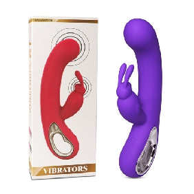 12-Speed Purple Color Silicone Rabbit Vibrator