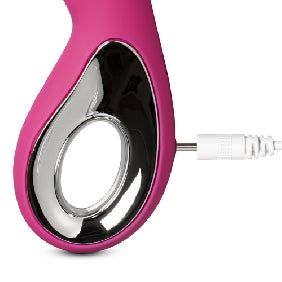 10-Speed Rose Red Rechargeable Silicone Vibrator