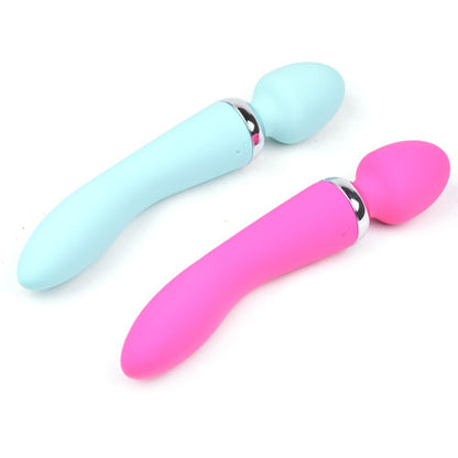 10-Speed Dual Vibrators Rechargeable Wand Massager (USB Recharging)