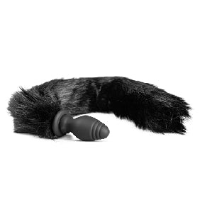 10 Speeds Black Tail Remote Control Rechargeable Vibrating Butt Plug