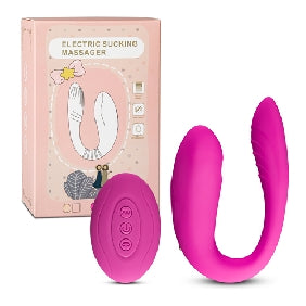 10 Speeds Pink Remote Control Rechargeable and Couple Vibrator with Sucking Function