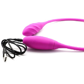 7-Speed Pink Color Rechargeable Double Vibration