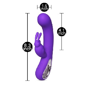 12-Speed Purple Color Silicone Rabbit Vibrator