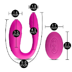 10 Speeds Pink Remote Control Rechargeable and Couple Vibrator with Sucking Function